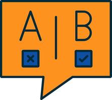Ab Testing Line Filled Two Colors Icon vector