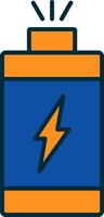 Power Line Filled Two Colors Icon vector