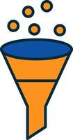 Funnel Line Filled Two Colors Icon vector