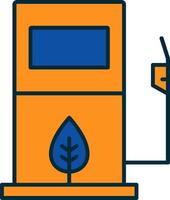 Bio Fuel Line Filled Two Colors Icon vector