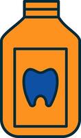 Mouthwash Line Filled Two Colors Icon vector