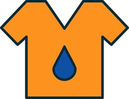 T Shirt Line Filled Two Colors Icon vector