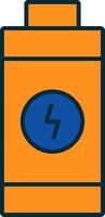 Battery Line Filled Two Colors Icon vector