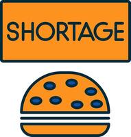 Shortage Line Filled Two Colors Icon vector