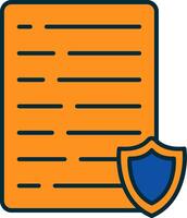 Confidential Line Filled Two Colors Icon vector