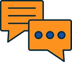 Conversation Line Filled Two Colors Icon vector