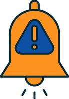 Interruption Line Filled Two Colors Icon vector