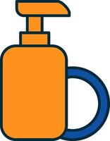 Dish Soap Line Filled Two Colors Icon vector