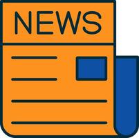 News Line Filled Two Colors Icon vector