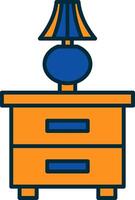 Wardrobe Line Filled Two Colors Icon vector