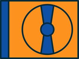 Cd Player Line Filled Two Colors Icon vector