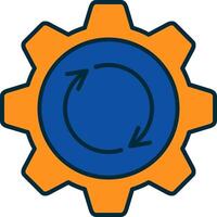 Recovery Line Filled Two Colors Icon vector