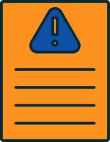 Acceptable Risk Line Filled Two Colors Icon vector