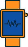 Smartwatch Line Filled Two Colors Icon vector