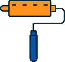 Lint Roller Line Filled Two Colors Icon vector