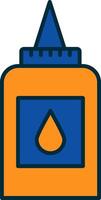 Liquid Glue Line Filled Two Colors Icon vector