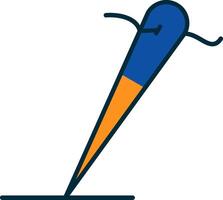 Needles Line Filled Two Colors Icon vector