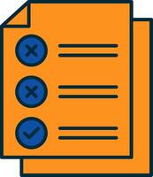 Check List Line Filled Two Colors Icon vector