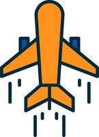 Air Transportation Line Filled Two Colors Icon vector