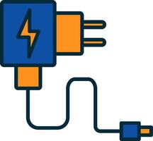Charger Line Filled Two Colors Icon vector