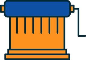 Pasta Machine Line Filled Two Colors Icon vector