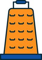 Grater Line Filled Two Colors Icon vector