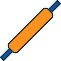 Rolling Pins Line Filled Two Colors Icon vector