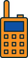 Walkie Talkie Line Filled Two Colors Icon vector