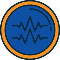 Sound Beats Line Filled Two Colors Icon vector