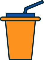 Drinks Line Filled Two Colors Icon vector