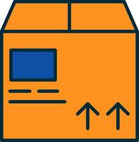 Delivery Box Line Filled Two Colors Icon vector