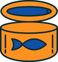 Canned Food Line Filled Two Colors Icon vector