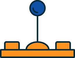 Joystick Line Filled Two Colors Icon vector