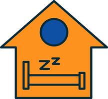 Sleep Line Filled Two Colors Icon vector