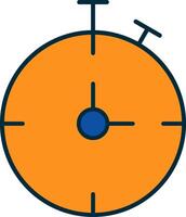 Chronometer Line Filled Two Colors Icon vector
