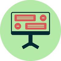 icono de vector de computadora de escritorio