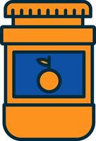 Jam Line Filled Two Colors Icon vector