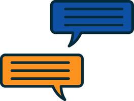 Conversation Line Filled Two Colors Icon vector