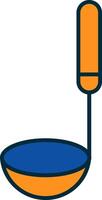 Ladle Line Filled Two Colors Icon vector