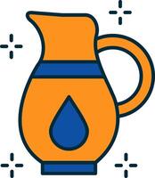 Jug Line Filled Two Colors Icon vector