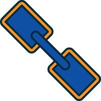Link Line Filled Two Colors Icon vector