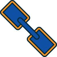 Link Line Filled Two Colors Icon vector