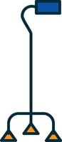 Walking Stick Line Filled Two Colors Icon vector