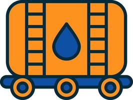 Oil Tank Line Filled Two Colors Icon vector