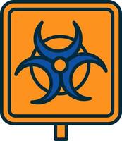 Biohazard Line Filled Two Colors Icon vector