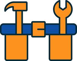 Work Belt Line Filled Two Colors Icon vector