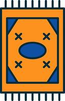 Carpet Line Filled Two Colors Icon vector