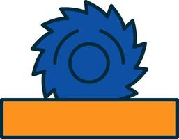 Circular Saw Line Filled Two Colors Icon vector