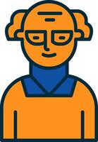 Scientist Line Filled Two Colors Icon vector