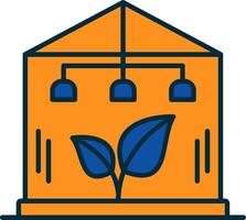 Greenhouse Line Filled Two Colors Icon vector